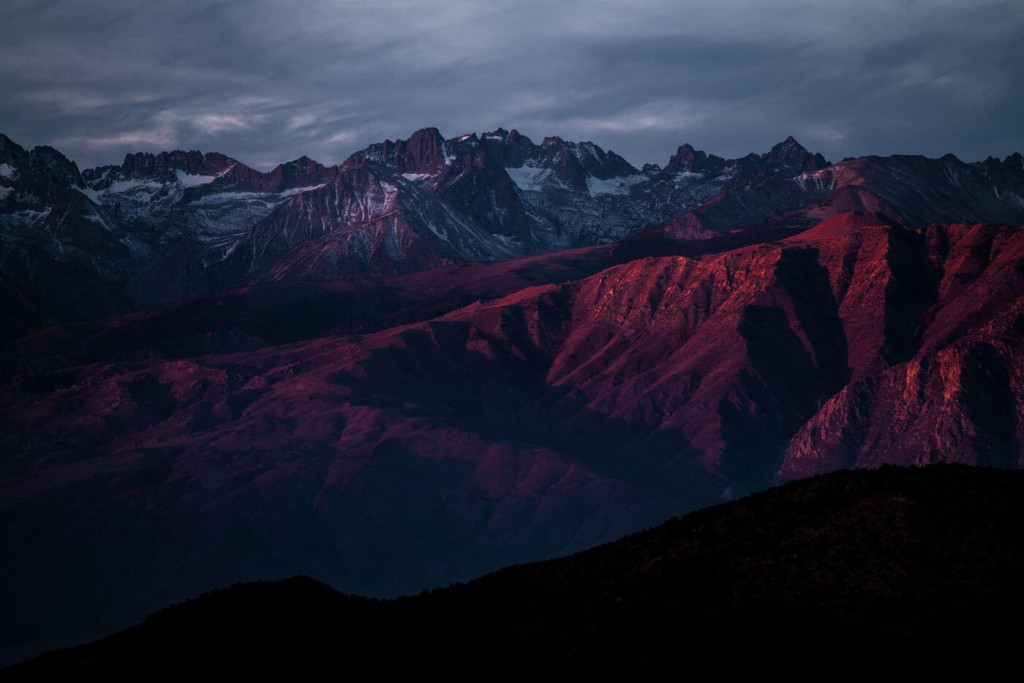 Mountains in the dusk